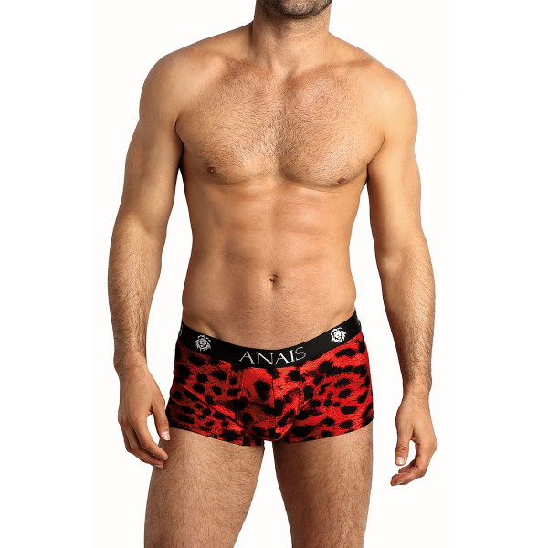 Boxer met rood-zwarte dierenprint voor heren - Savage