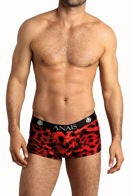 Boxer met rood-zwarte dierenprint voor heren - Savage