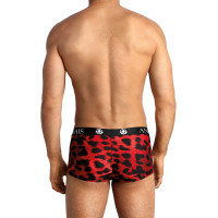 Red and Black Animal Print Boxer Briefs for Men - Savage