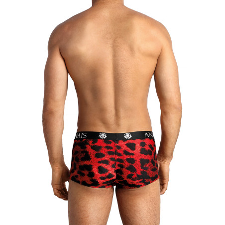 Boxer imprimé animal rouge et noir homme - Savage
