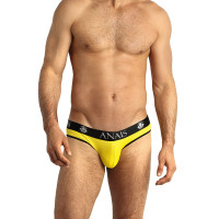 Men's Bright Yellow Waffle-Texture Brief - Tokio
