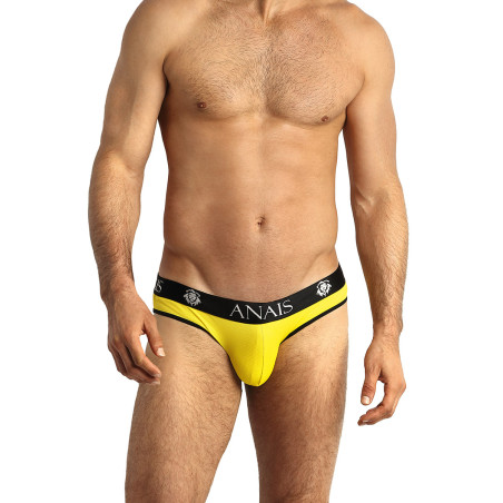 Men's Bright Yellow Waffle-Texture Brief - Tokio