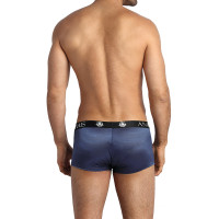 Boxer blu a righe semitrasparente uomo - Naval
