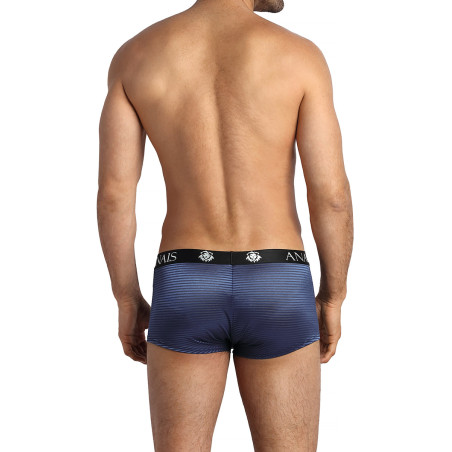 Bóxer azul de rayas semitransparente hombre - Naval
