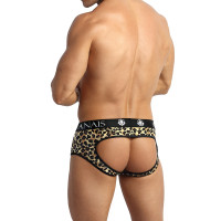 Jock Bikini Herren offener Rücken Leopardenprint - Mercury