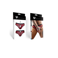 Slip brasileño abierto cebra rojo y negro - Razors Edge