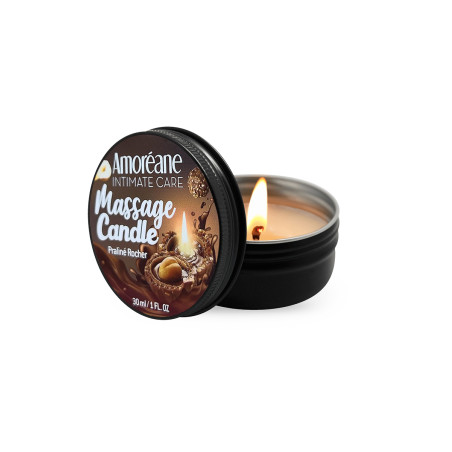 Mini massagekaars lauwe olie rocher praliné 30 ml