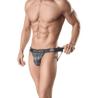 Grey Check Print Jockstrap for Men - Aegis