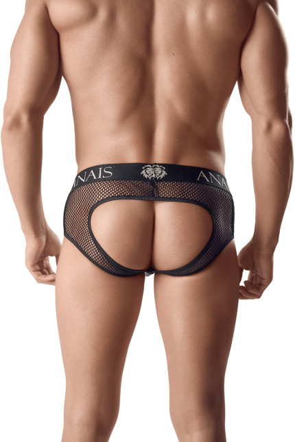 Jock bikini costas abertas wetlook e rede preto homem - Ares