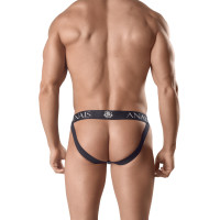 Black Wetlook Jockstrap with Rings for Men - Ares 2