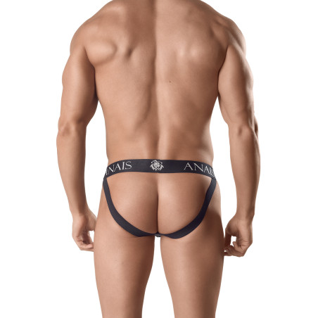 Black Wetlook Jockstrap with Rings for Men - Ares 2