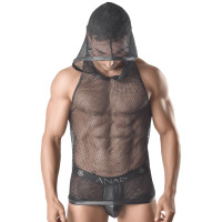 Tanktop met capuchon net zwart heren - Hoodie Ares