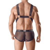 Harnais torse sangles effet mesh noir homme - Axel 2