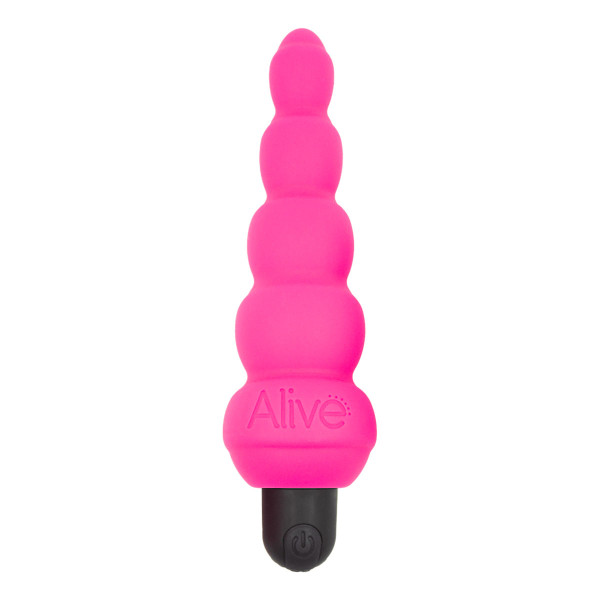 Stimolatore Anale Vibrante a Sfere, Silicone Rosa, 13,8 cm - Lance Pro