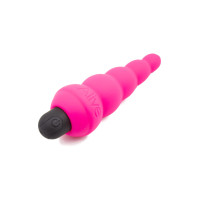 Vibrerende anale stimulator met bolletjes roze 13,8 cm - Lance Pro