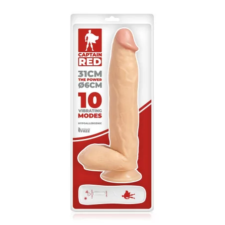XXL Vibrerende Dildo - The Power 31 x 6 cm - Captain red (€&nbsp;49,29) | Poppers Express