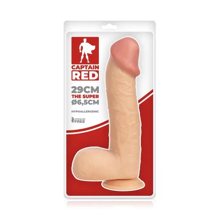 The Super - Gode XXL Réaliste 29 x 6,5 cm - Captain red (39,57&nbsp;€) | Poppers Express
