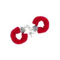 Esposas de metal con piel roja - (9,82&nbsp;€) | Poppers Express