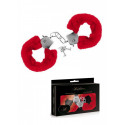Metal Handcuffs with Red Fur