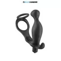 Vibrating Prostate Massager + Double Cock Ring (Blue Junker)