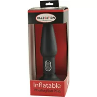 Opblaasbare en vibrerende buttplug