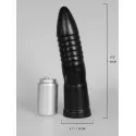 TORPEDO - Geribbelde XXL Buttplug - L 33 cm Ø 7 cm - 1,55 kg