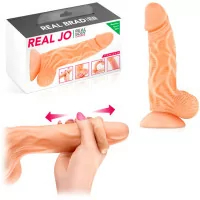 Gode 19cm Ultra-réaliste avec Prépuce Coulissant - Real Jo