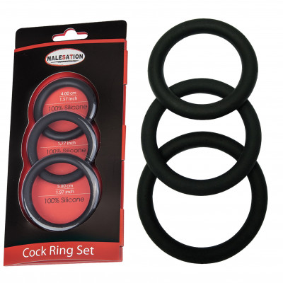 Set 3 CockRings silicone -...