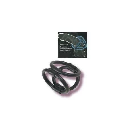 Tri3ring - Cockring Cage driedubbele ringen - Seven Créations (€&nbsp;12,79) | Poppers Express