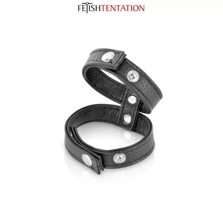 Vegan leren dubbele cockring - Fetish Tentation - Fetish Tentation (€&nbsp;7,83) | Poppers Express