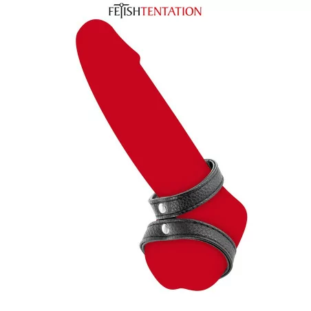 Vegan leren dubbele cockring - Fetish Tentation - Fetish Tentation (€&nbsp;7,83) | Poppers Express