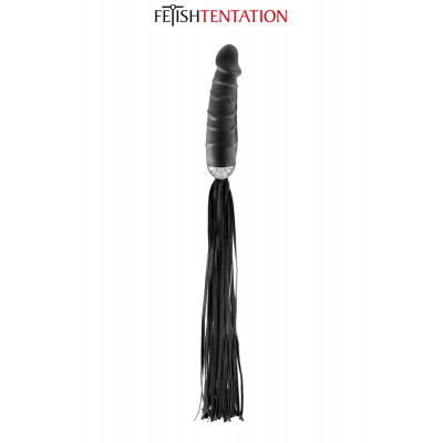 Leather whip with dildo handle