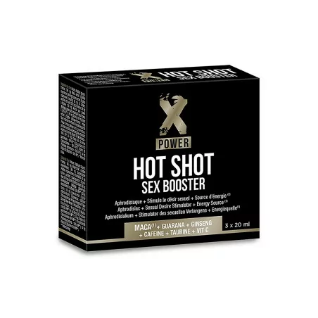 Drinkbaar Afrodisiacum: Hot Shot Sex Booster (3 flesjes x 20 ml) - XPOWER - XPower (€ 24,90) | Poppers Express