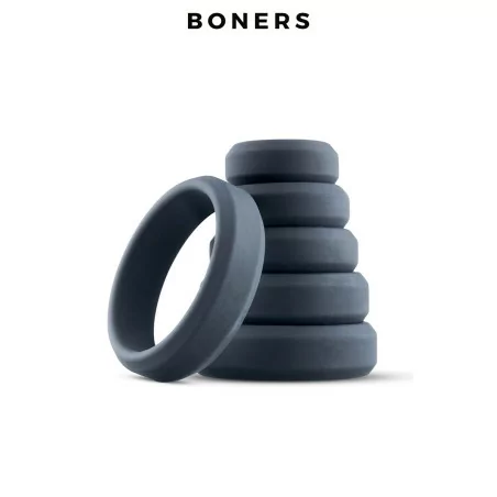 Set de 6 Cockrings Grandes en Silicona de Alta Calidad - Boners (24,69&nbsp;€) | Poppers Express