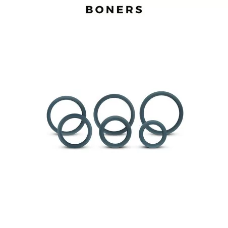 Set de 6 Cockrings Grandes en Silicona de Alta Calidad - Boners (24,69&nbsp;€) | Poppers Express