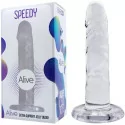 Speedy Transparent Jelly Dildo 19.3cm - Clear