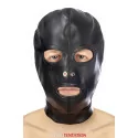 Cagoule BDSM Cuir Ouvertures Yeux et Bouche
