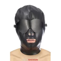 Vegetal Leather Balaclava with Removable Mask