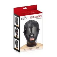 Cappuccio in pelle vegana con mascherina occhi removibile - Fetish Tentation (29,90&nbsp;€) | Poppers Express