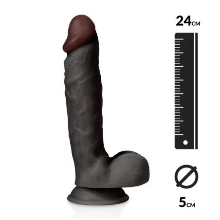 The Intense Black 24 x 5 cm - Dildo XXL Captain Red - Captain red (€29.90) | Poppers Express