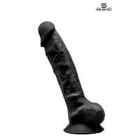 SilexD 20cm Schwarz: Thermo-reaktiver realistischer Berührungsdildo mit Hoden - SilexD (44,00&nbsp;€) | Poppers Express