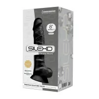 SilexD 20cm Schwarz: Thermo-reaktiver realistischer Berührungsdildo mit Hoden - SilexD (44,00&nbsp;€) | Poppers Express