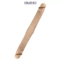 Consolador doble realista con tacto de piel - 38,5 cm