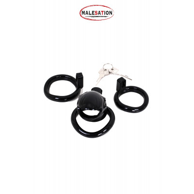 Black ABS chastity cage - Malesation