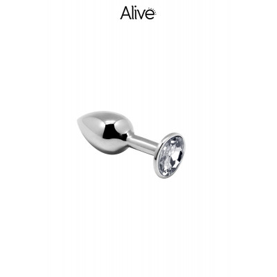 Transparent jeweled metal plug S - Alive