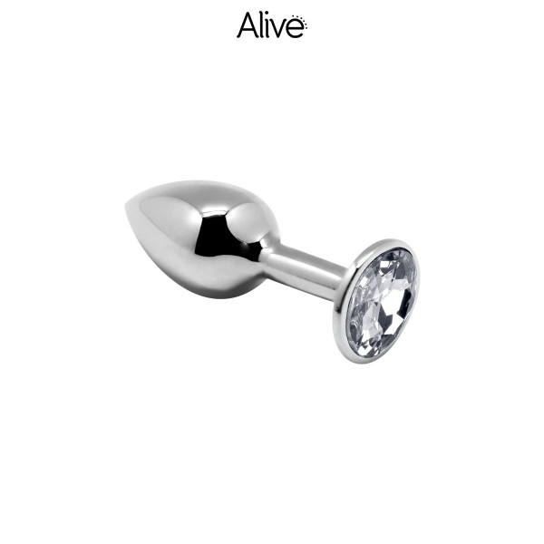 Transparent jeweled metal plug L - Alive