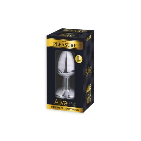 Metall-Analplug L mit rosa Strass - Analvergnügen - Alive (16,90&nbsp;€) | Poppers Express