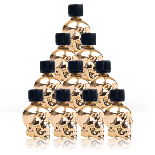Pack 10 Poppers Gold Skull - Poppers (149,00 €) | Poppers Express