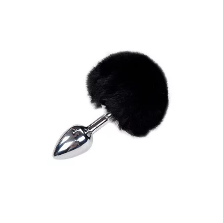 Plug Metálico Premium Fluffy Negro - Talla S - Alive (13,99 €) | Poppers Express
