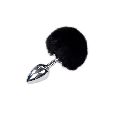 Premium Black Fluffy Metal Plug - Size M - Alive (€16.99) | Poppers Express